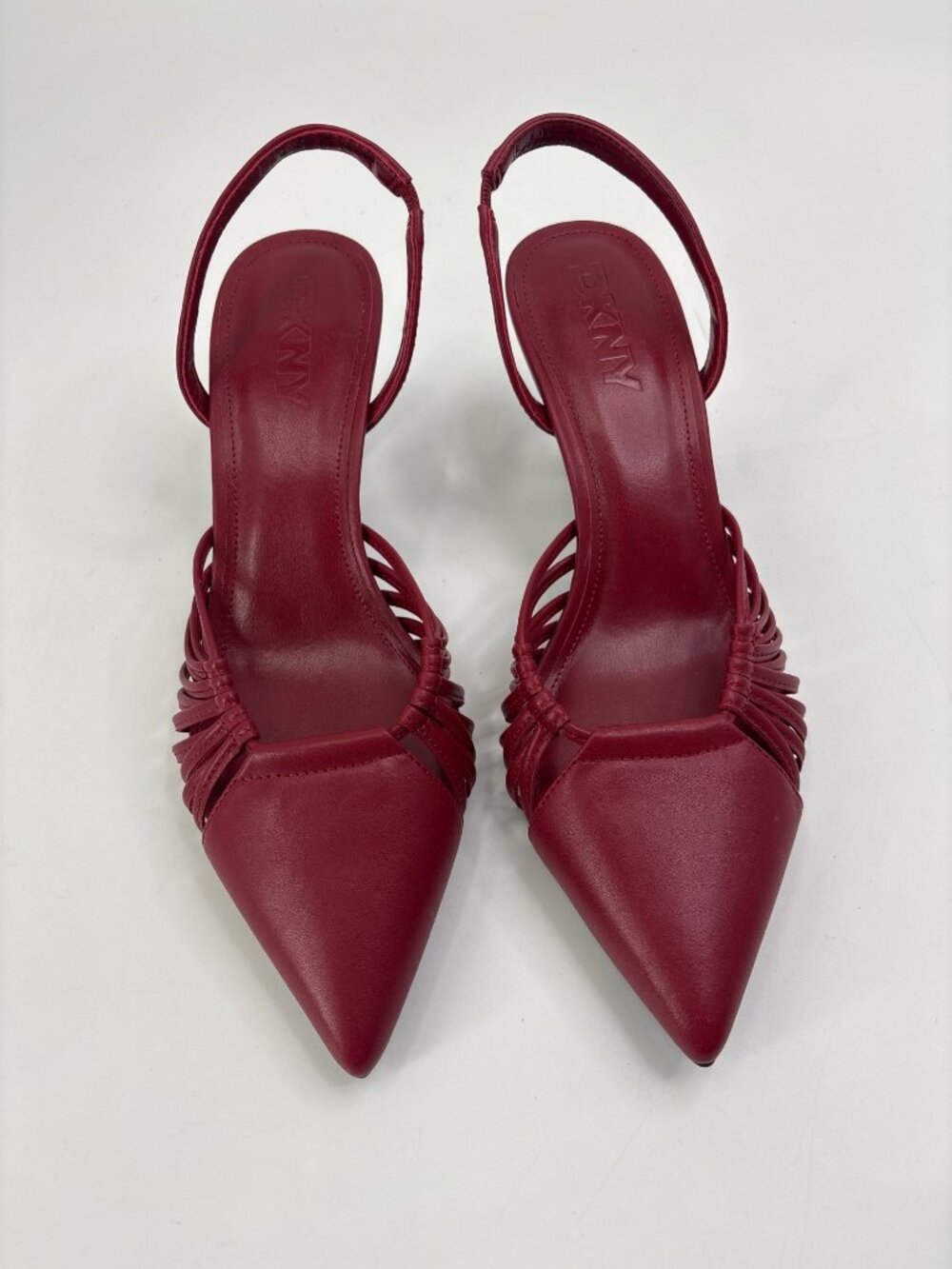 DKNY Gleea Pointed Toe Slingback 3" Heel Shoe Red 11M NWOB - Picture 2 of 7